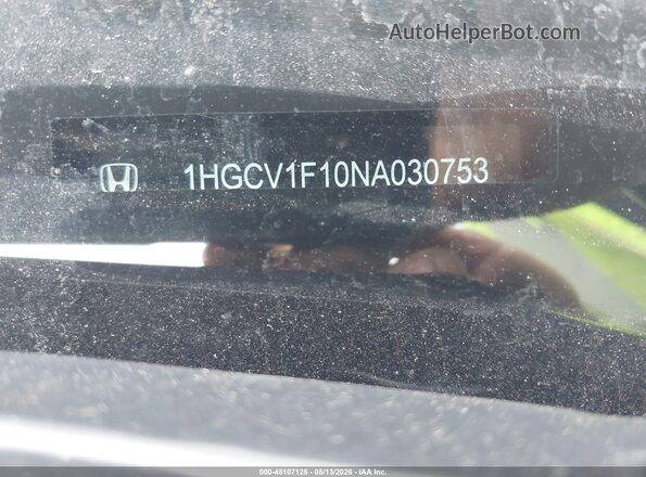 1HGCV1F10NA030753 2022 HONDA ACCORD Black Вид підкапотного простору