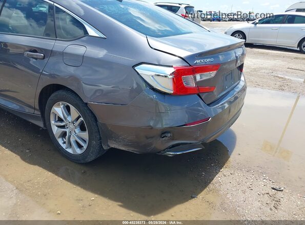 1HGCV1F11JA182924 2018 HONDA ACCORD Gray Вид спереду
