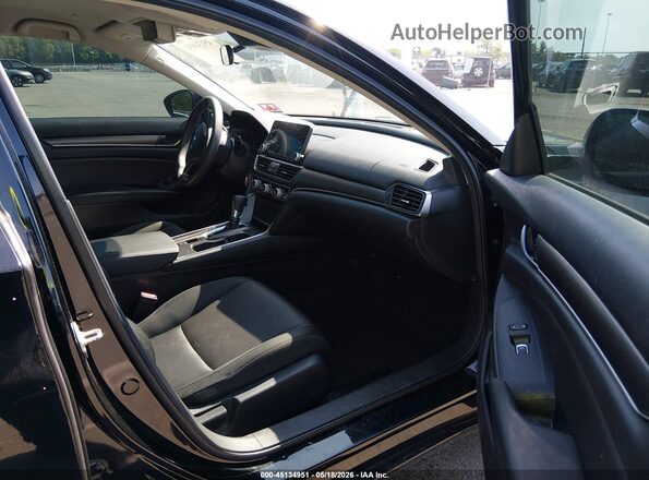 1HGCV1F12KA175370 2019 HONDA ACCORD Black Front interior view