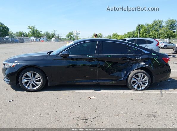 1HGCV1F12KA175370 2019 HONDA ACCORD Black Front view