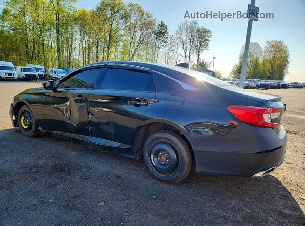 1HGCV1F14KA128325 2019 HONDA ACCORD Black Հետևի ձախ