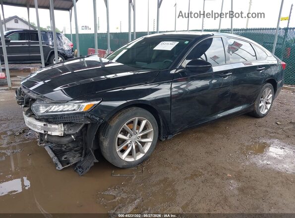 1HGCV1F14MA006406 2021 HONDA ACCORD Черный Передняя левая четверть