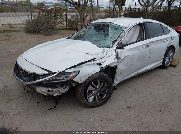 1HGCV1F15KA003110 2019 HONDA ACCORD White Առջևի ձախ երեք քառորդ տեսարան