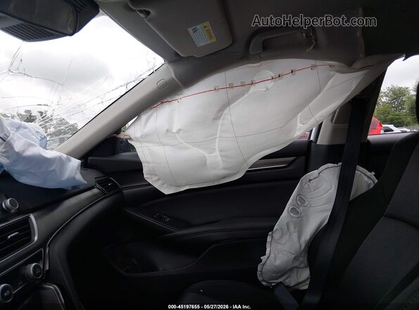 1HGCV1F15KA056812 2019 HONDA ACCORD Белый Вид салона спереди