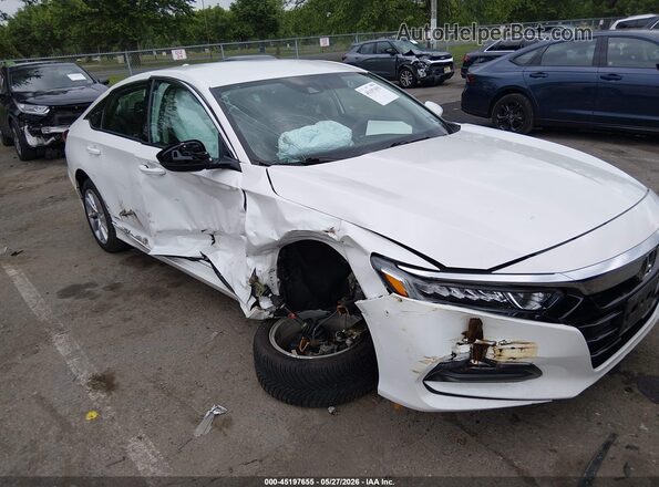 1HGCV1F15KA056812 2019 HONDA ACCORD Белый Вид спереди