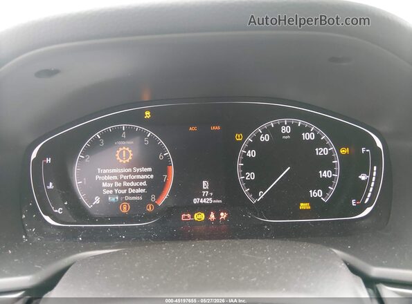 1HGCV1F15KA056812 2019 HONDA ACCORD Белый Вид задних сидений