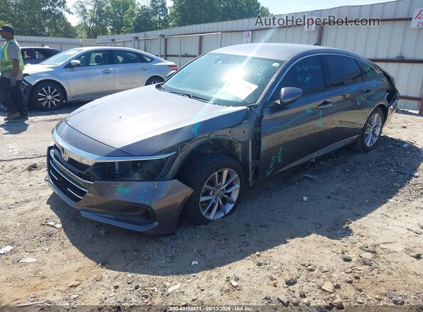 1HGCV1F16NA006781 2022 HONDA ACCORD Gray Առջևի ձախ երեք քառորդ տեսարան