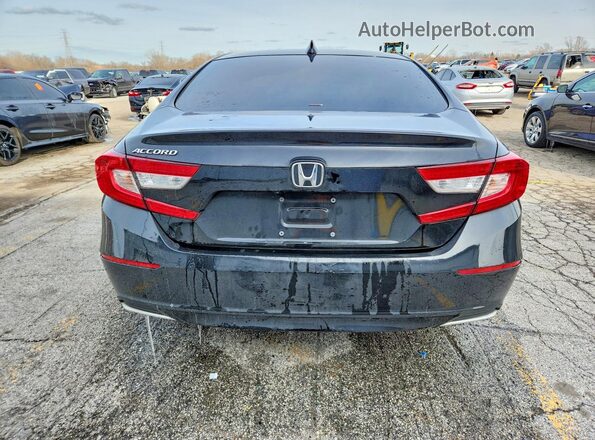 1HGCV1F16NA060775 2022 HONDA ACCORD Black Հետևի տեսք