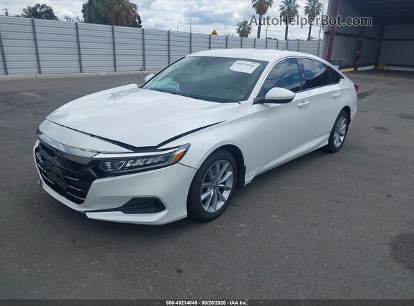 1HGCV1F17MA077793 2021 HONDA ACCORD White Vista tres cuartos delantera izquierda