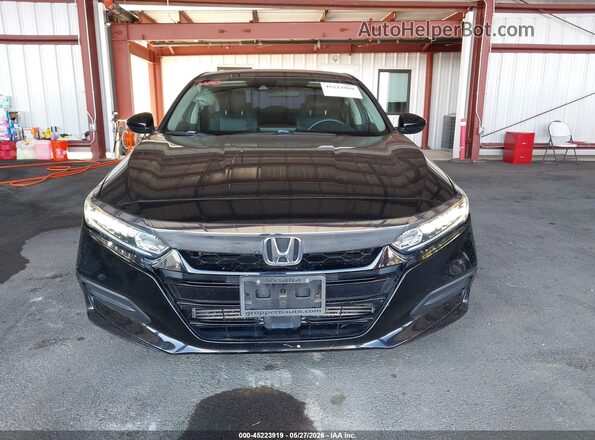 1HGCV1F18JA263385 2018 HONDA ACCORD Black Instrument cluster view