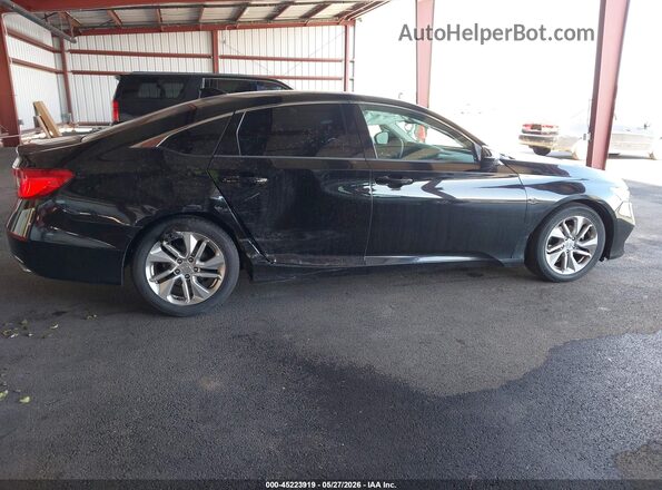 1HGCV1F18JA263385 2018 HONDA ACCORD Black Front view