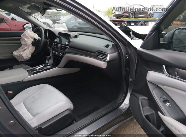 1HGCV1F18KA048509 2019 HONDA ACCORD Gray წინა სალონის ხედი