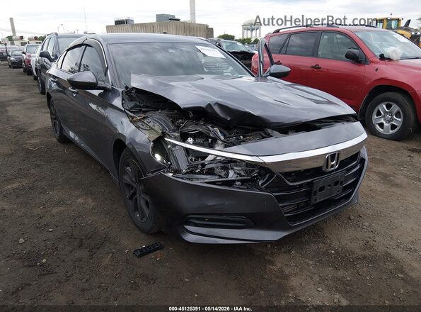 1HGCV1F18KA048509 2019 HONDA ACCORD Gray წინა ხედი