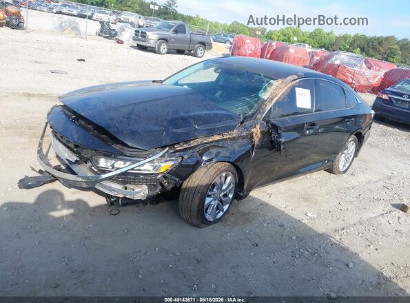 1HGCV1F18KA102326 2019 HONDA ACCORD Black Առջևի ձախ երեք քառորդ տեսարան