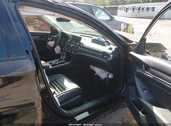 1HGCV1F18KA102326 2019 HONDA ACCORD Black Սալոնի դիմացի տեսք