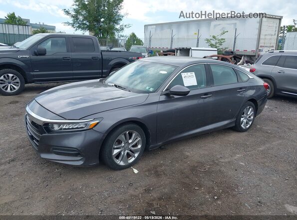 1HGCV1F19JA219136 2018 HONDA ACCORD Gray წინა მარცხენა ხედი სამი მეოთხედიდან