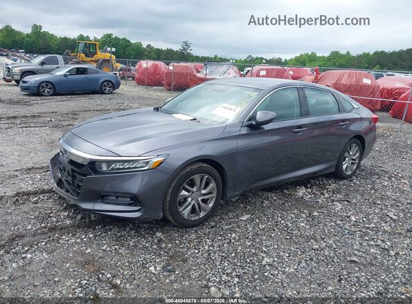 1HGCV1F19JA268434 2018 HONDA ACCORD Gray Передня ліва чверть