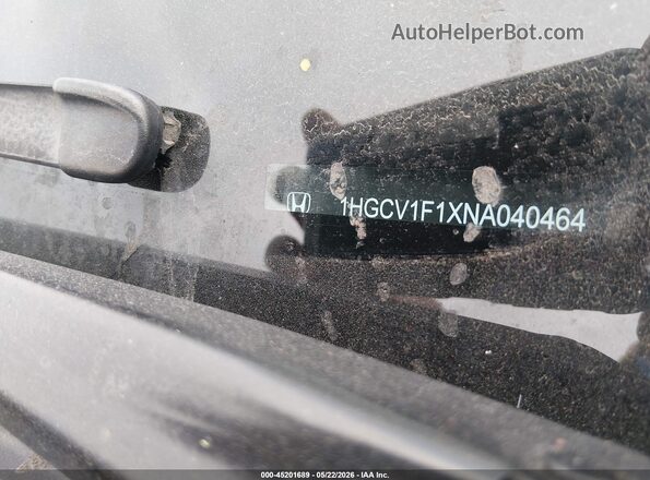 1HGCV1F1XNA040464 2022 HONDA ACCORD Gray ძრავის განყოფილების ხედი