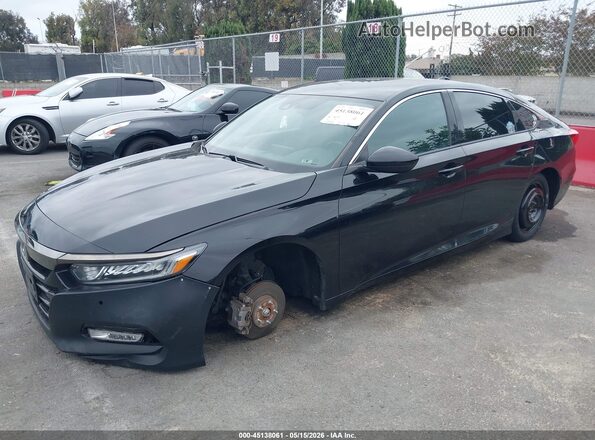 1HGCV1F30KA018003 2019 HONDA ACCORD Черный Передняя левая четверть