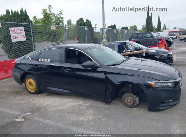 1HGCV1F30KA018003 2019 HONDA ACCORD Черный Вид задней части салона