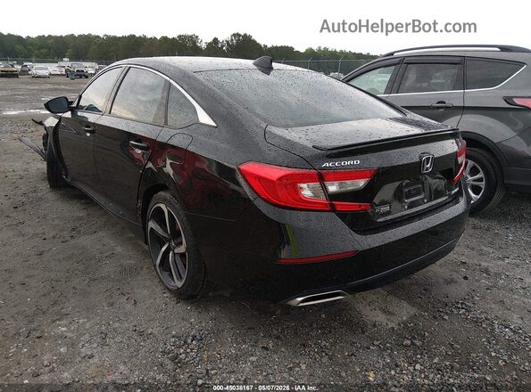 1HGCV1F30KA085331 2019 HONDA ACCORD Черный Задняя левая четверть