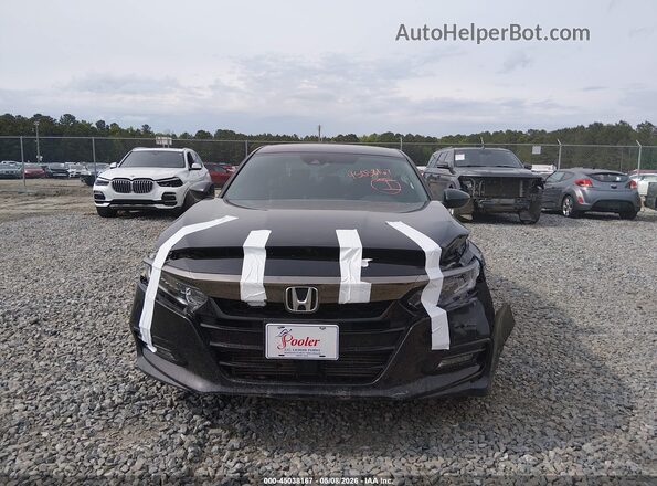 1HGCV1F30KA085331 2019 HONDA ACCORD Черный Вид задней части салона
