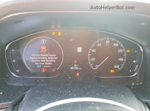 1HGCV1F30LA139650 2020 HONDA ACCORD Black Вид щитка приладів
