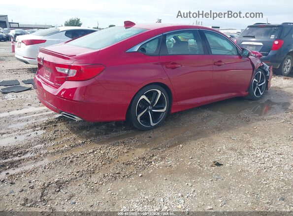 1HGCV1F31KA012145 2019 HONDA ACCORD Red Հետևի աջ