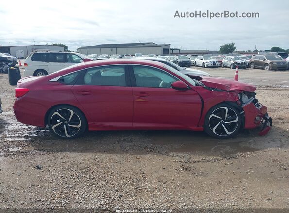 1HGCV1F31KA012145 2019 HONDA ACCORD Red Սալոնի հետևի տեսք