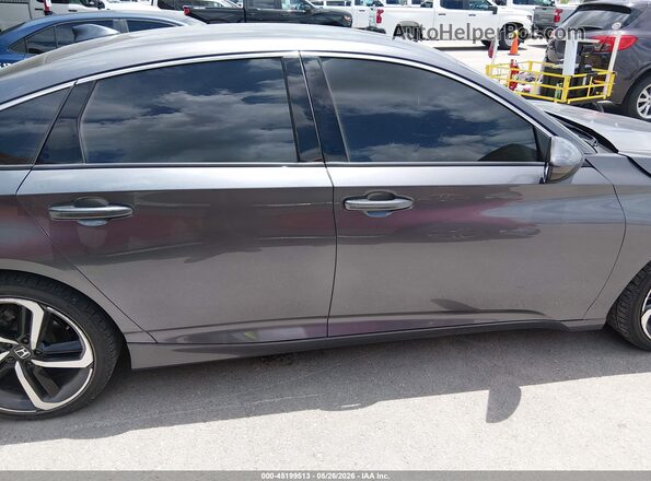 1HGCV1F31LA148891 2020 HONDA ACCORD Gray უკანა სალონის ხედი