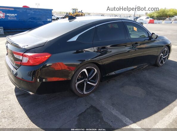 1HGCV1F31MA031779 2021 HONDA ACCORD Черный Задняя правая четверть