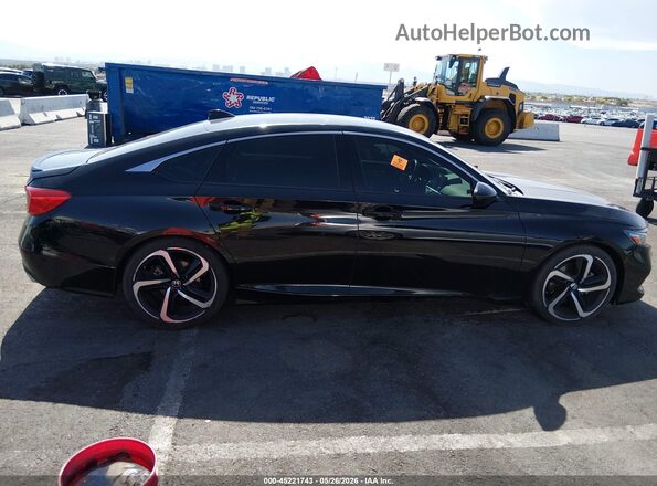 1HGCV1F31MA031779 2021 HONDA ACCORD Черный Вид задней части салона