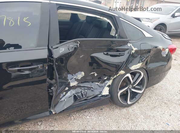 1HGCV1F31MA073112 2021 HONDA ACCORD Black Front view