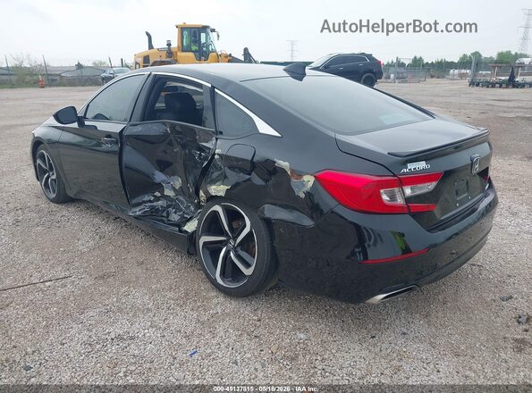 1HGCV1F31MA073112 2021 HONDA ACCORD Black Rear left