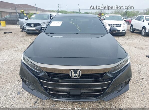 1HGCV1F31MA073112 2021 HONDA ACCORD Black Instrument cluster view