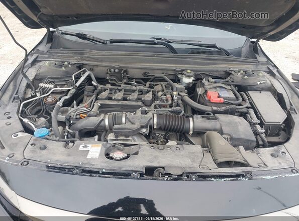 1HGCV1F31MA073112 2021 HONDA ACCORD Black Rear view