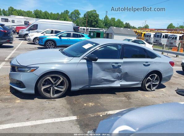 1HGCV1F31MA111213 2021 HONDA ACCORD Light Blue Панорамный вид салона 360°