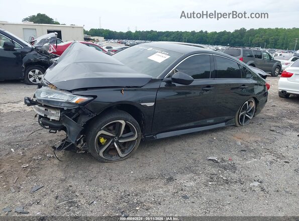 1HGCV1F32JA209629 2018 HONDA ACCORD Black Vista tres cuartos delantera izquierda