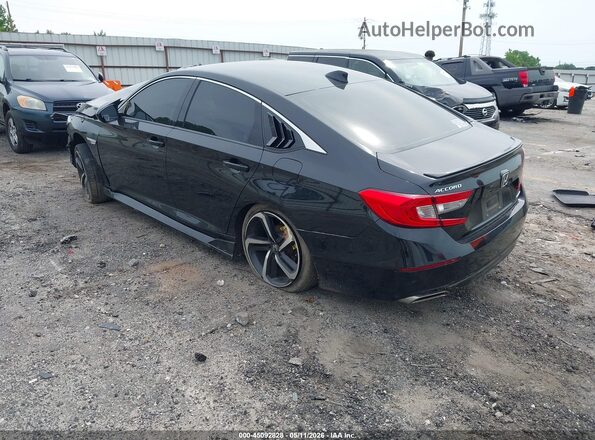 1HGCV1F32JA209629 2018 HONDA ACCORD Black Trasero izquierdo