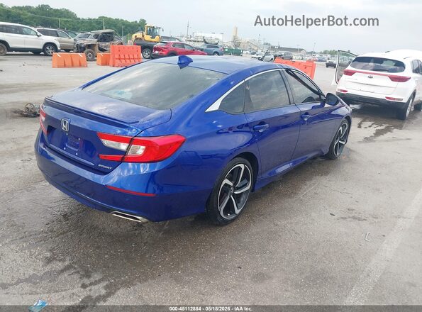1HGCV1F32KA015653 2019 HONDA ACCORD Blue Rear right