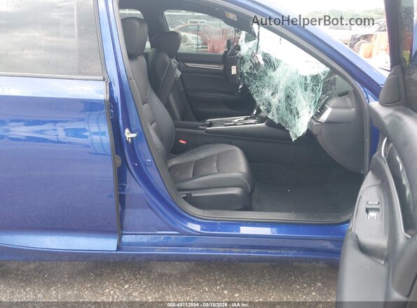 1HGCV1F32KA015653 2019 HONDA ACCORD Blue Front interior view