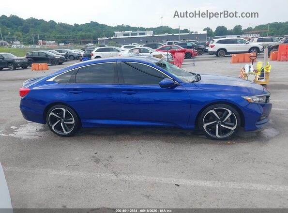 1HGCV1F32KA015653 2019 HONDA ACCORD Blue Rear interior view