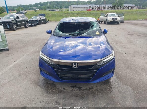 1HGCV1F32KA015653 2019 HONDA ACCORD Blue Instrument cluster view