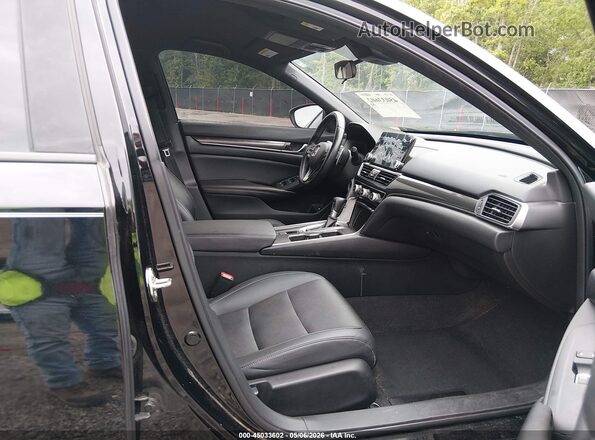1HGCV1F32KA042917 2019 HONDA ACCORD Black Widok wnętrza z przodu