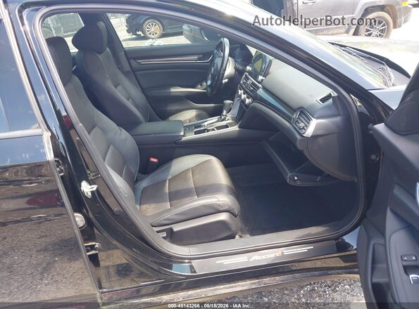 1HGCV1F32LA018098 2020 HONDA ACCORD Черный Вид салона спереди