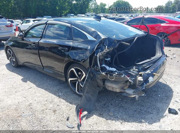 1HGCV1F32LA018098 2020 HONDA ACCORD Черный Задняя левая четверть