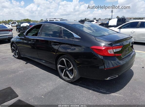1HGCV1F32LA052879 2020 HONDA ACCORD Черный Задняя левая четверть