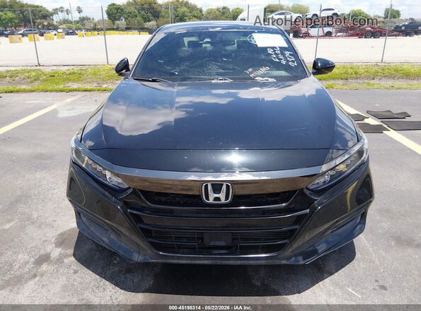 1HGCV1F32LA052879 2020 HONDA ACCORD Черный Вид спереди