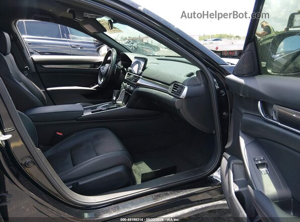 1HGCV1F32LA052879 2020 HONDA ACCORD Черный Вид салона спереди