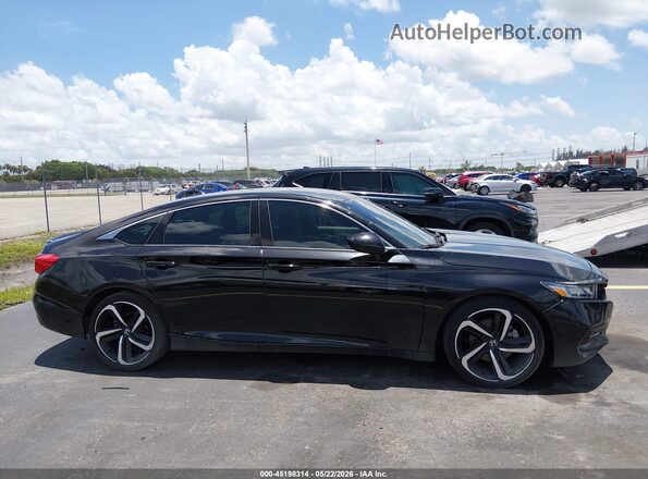1HGCV1F32LA052879 2020 HONDA ACCORD Черный Вид задней части салона